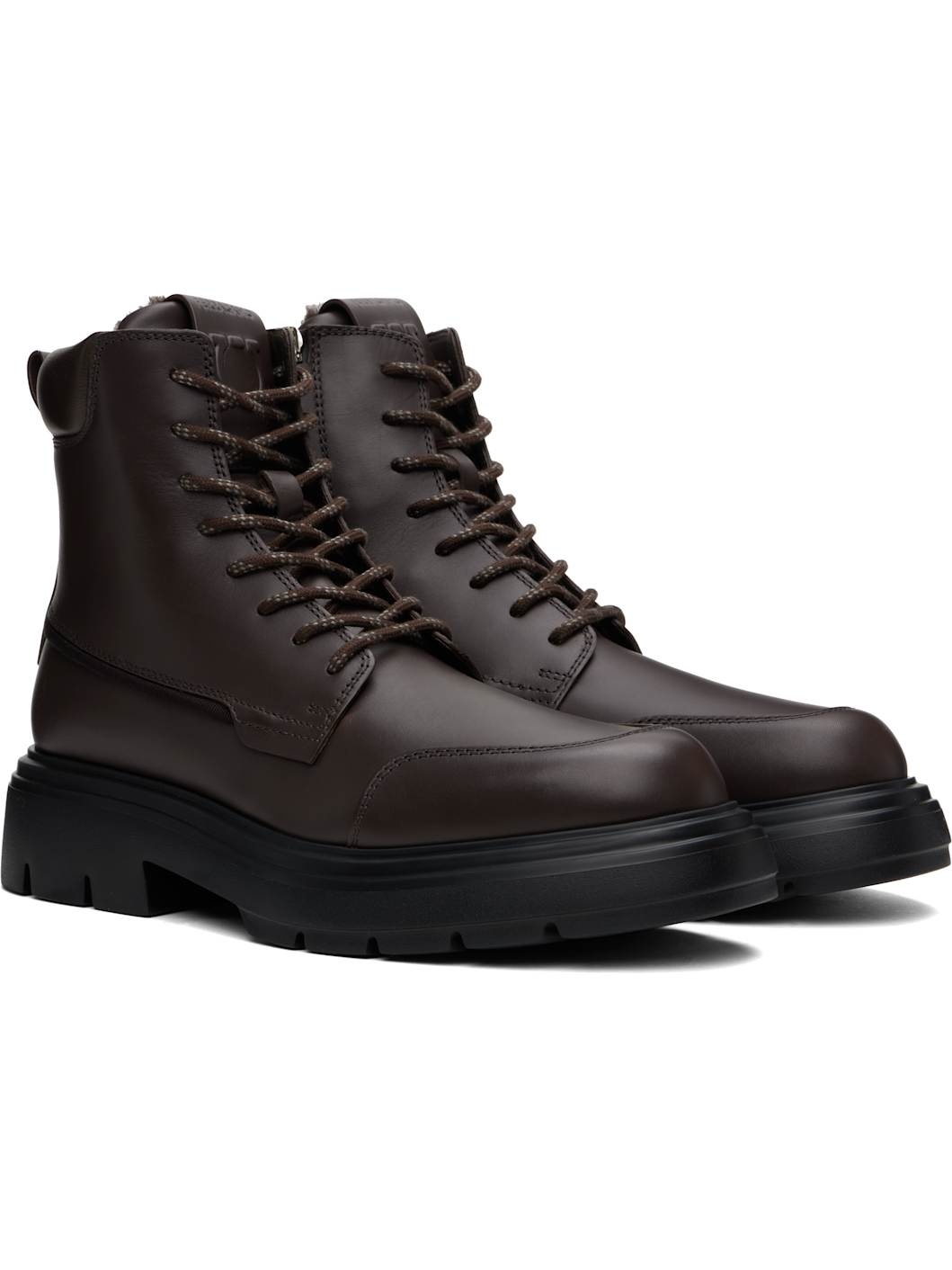 Brown Maxi-Tongue Combat Boots - 4