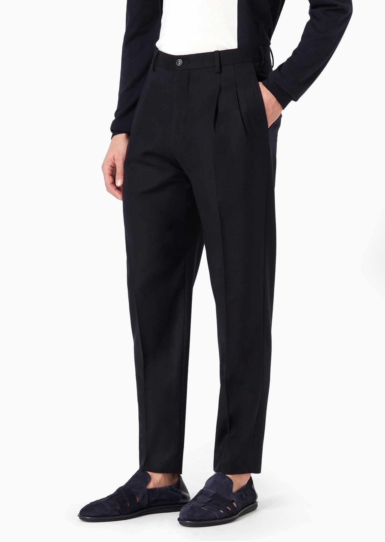 Wool flannel trousers - 2