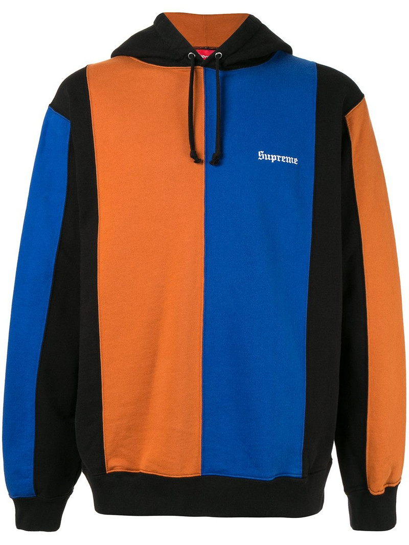 tricolour drawstring 후드 - 1