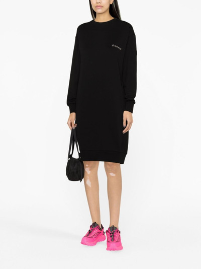Moncler logo-print cotton sweatshirt dress outlook