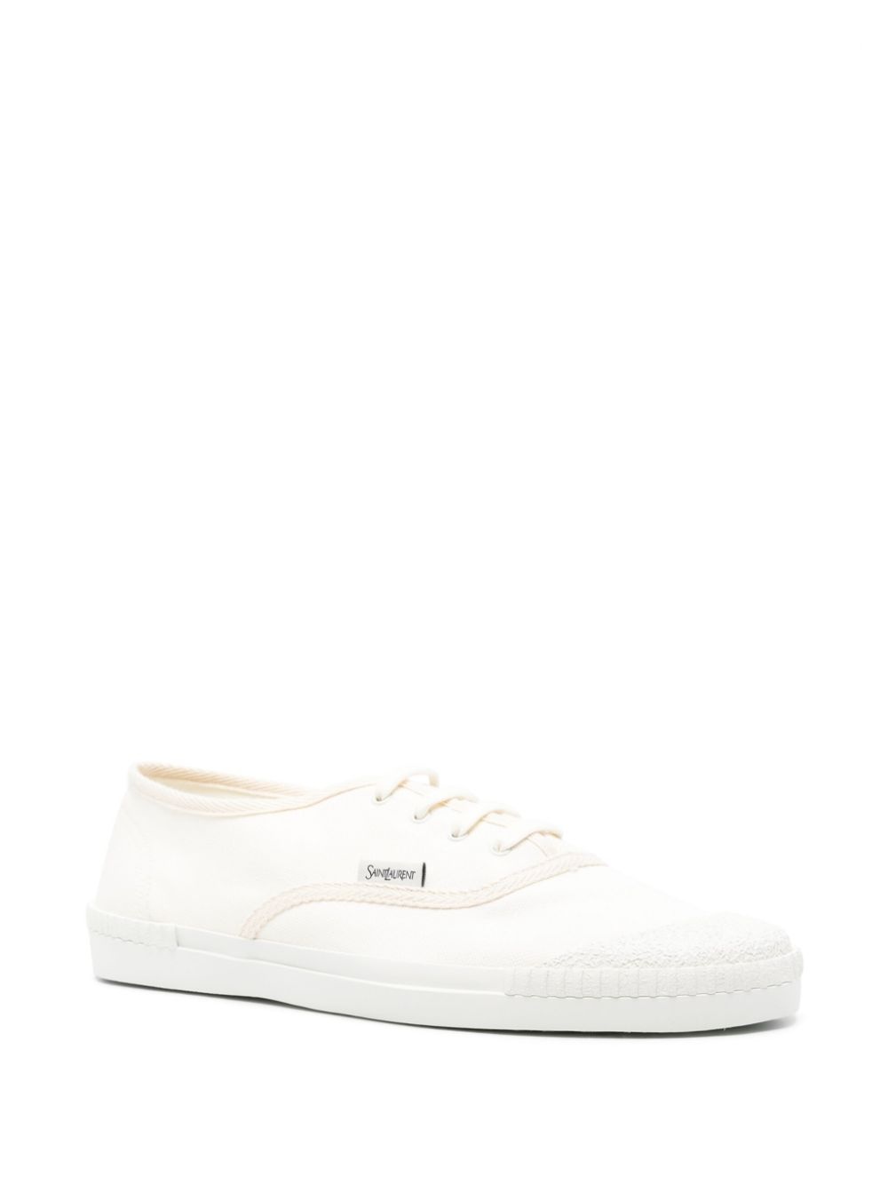 lace-up canvas sneakers - 2