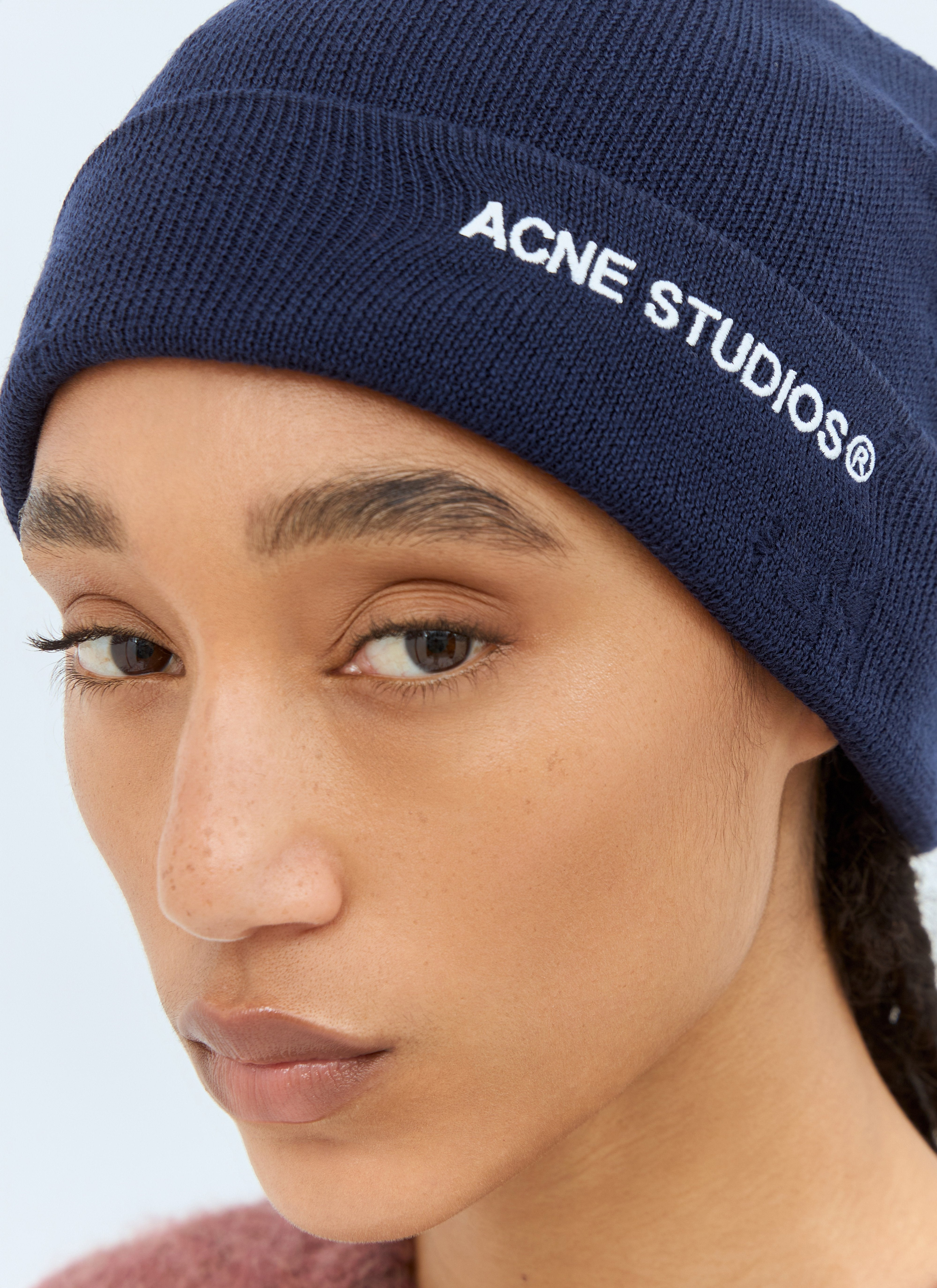 Acne Studios Women Logo Embroidery Beanie Hat - 5