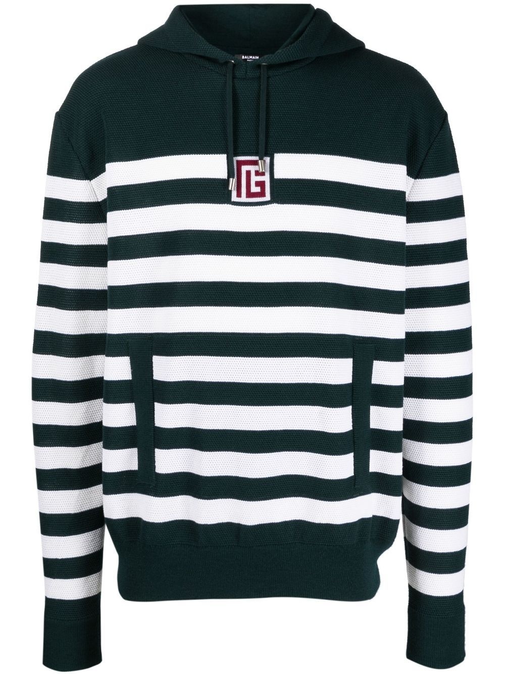 PB STRIPE WOOL HOODED SWEATER - 4