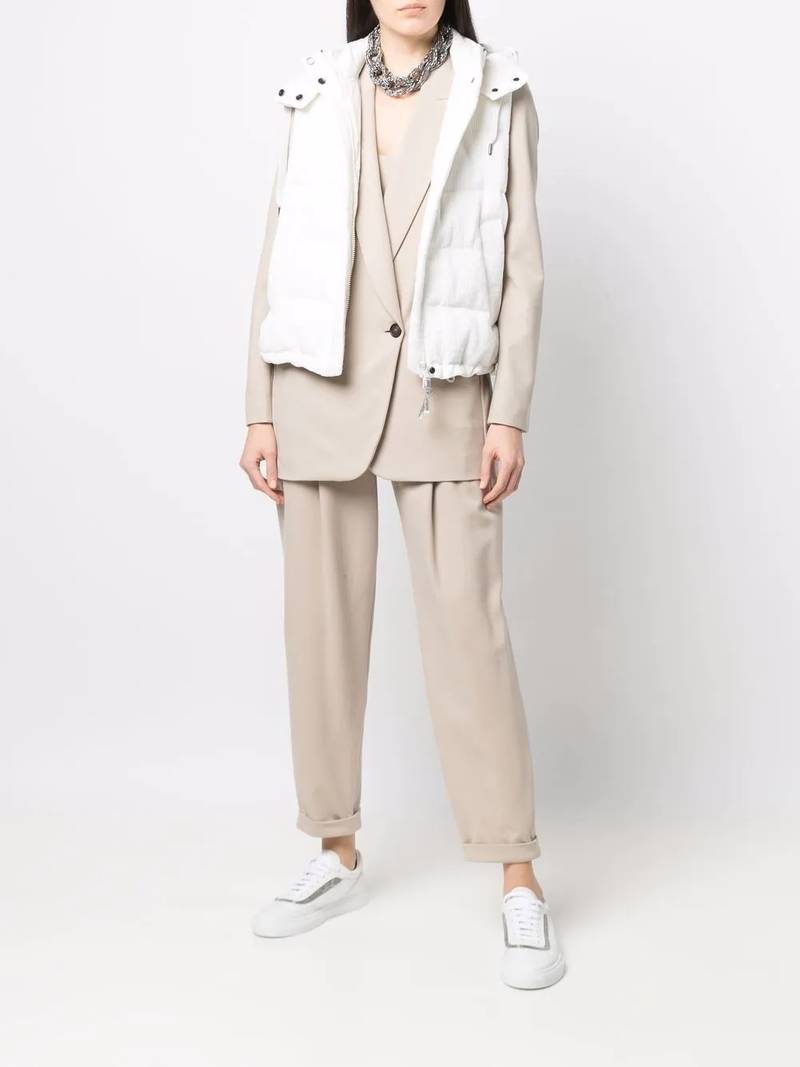 Brunello Cucinelli notched-lapel single-breasted blazer outlook