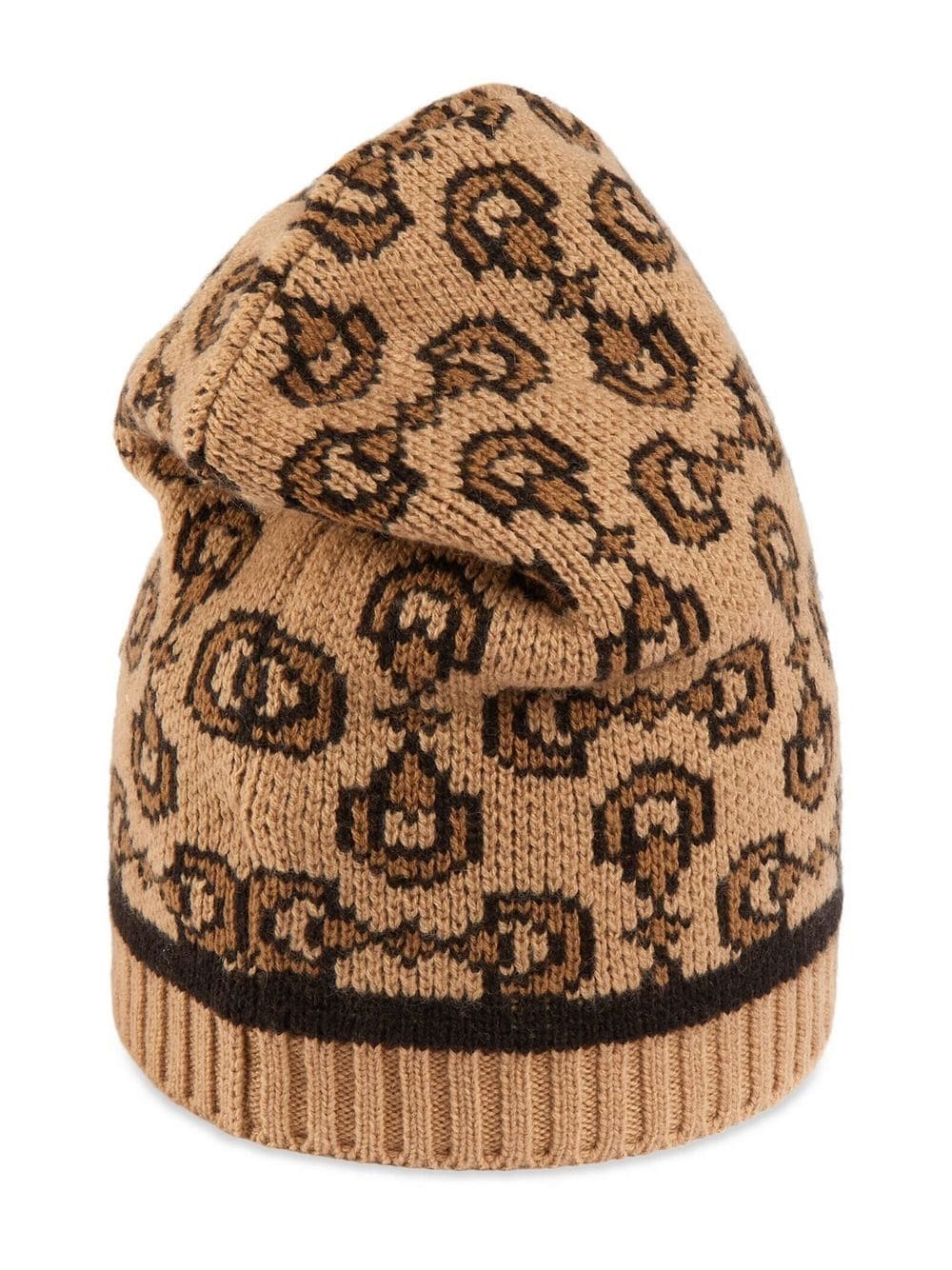 Horsebit intarsia-knit hat - 3