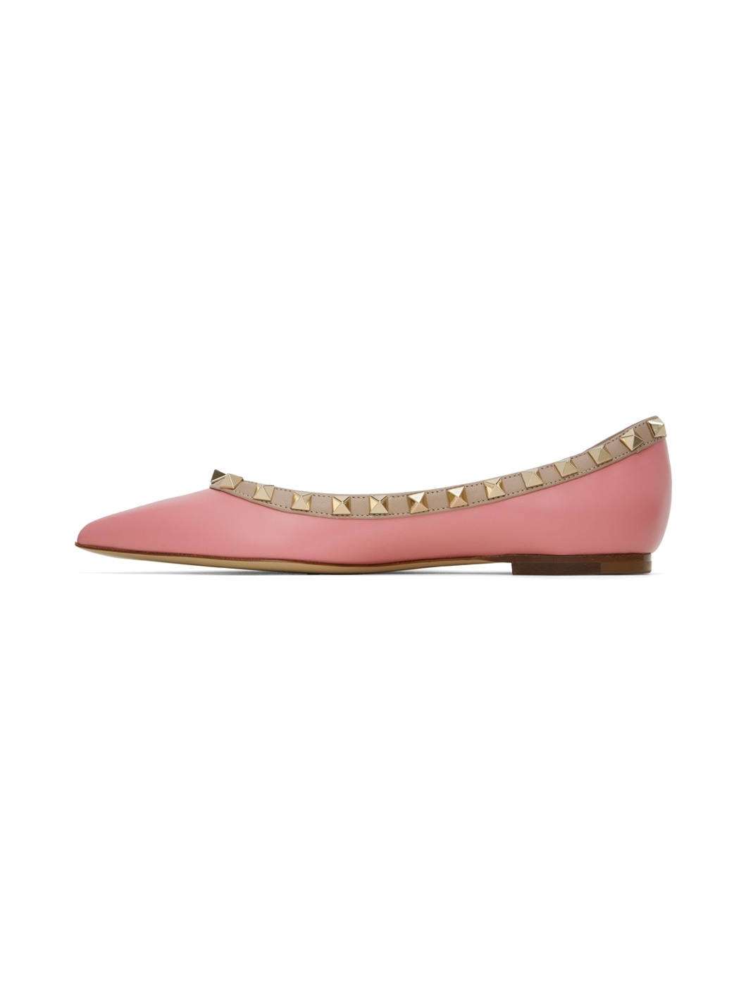 Pink Rockstud Ballerina Flats - 3