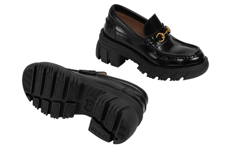 (WMNS) Gucci Loafer with Horsebit 'Black Leahter' 656869-DKSD0-1000 - 5