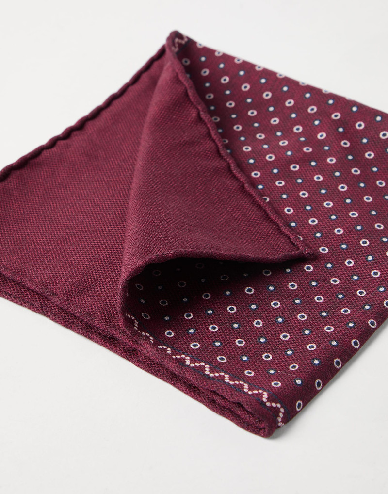 Brunello Cucinelli Spotted silk pocket square outlook