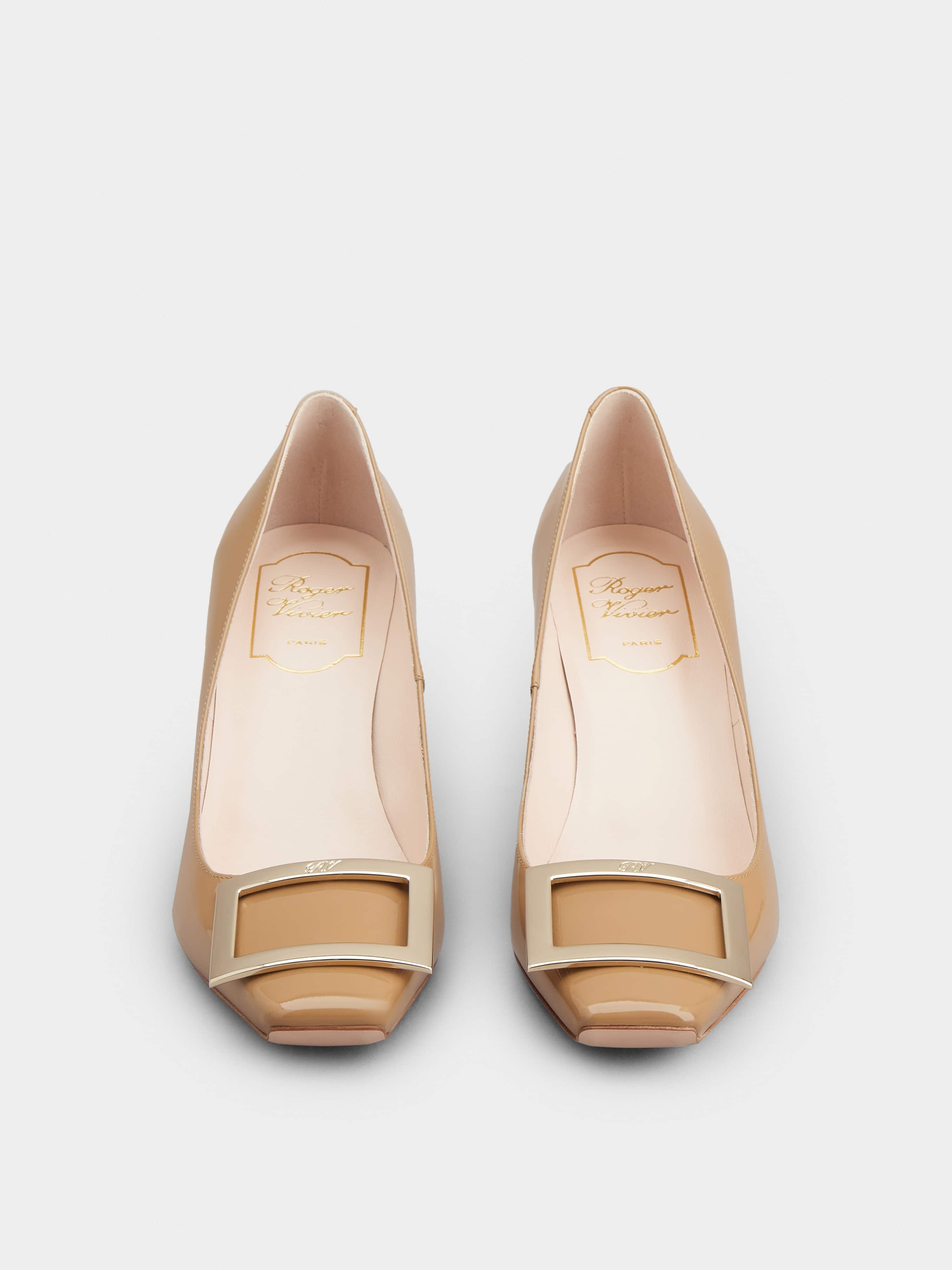 Trompette Metal Buckle Pumps in Patent Leather - 7