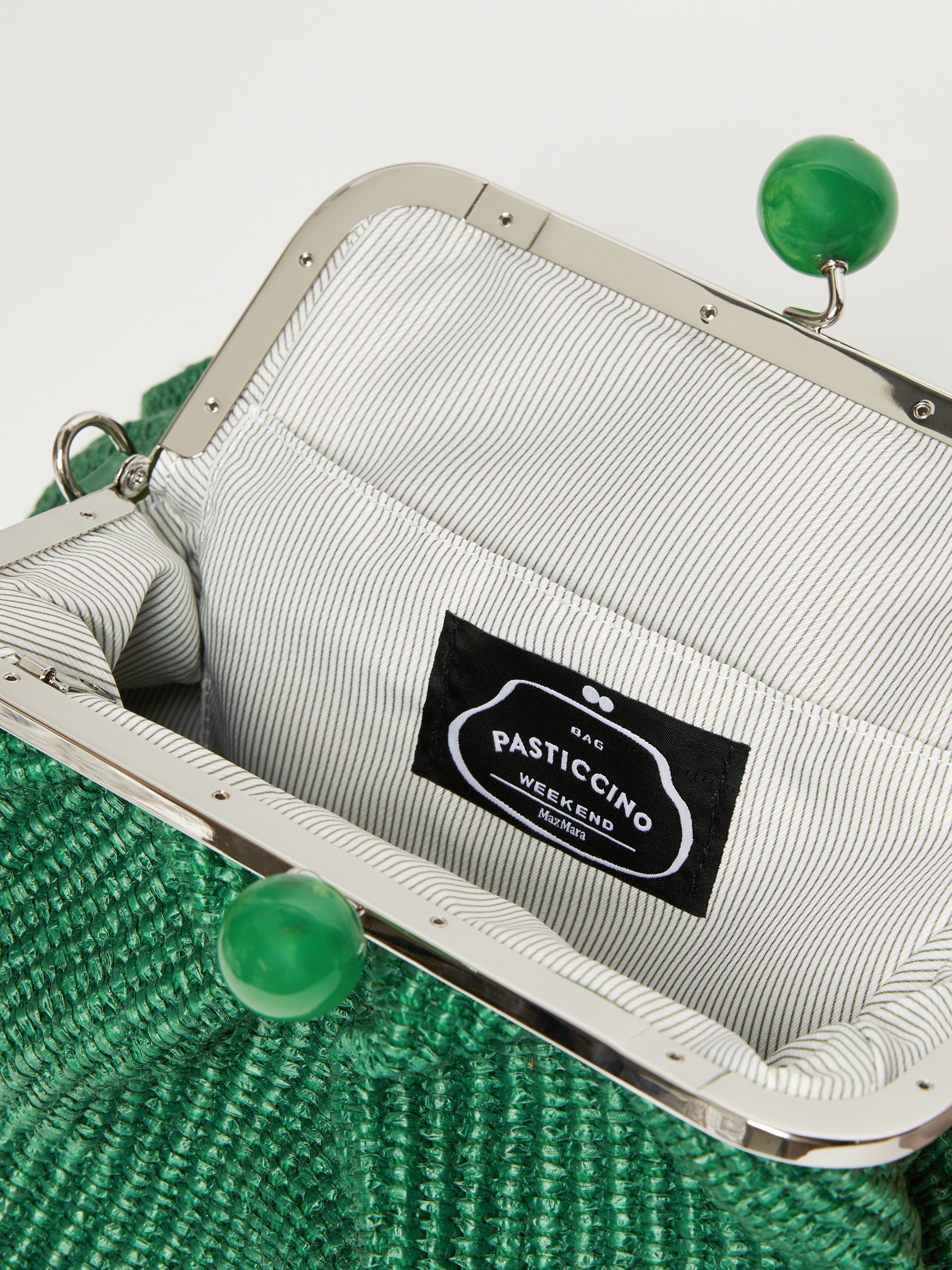 FORTUNA Medium raffia-effect Pasticcino bag - 5