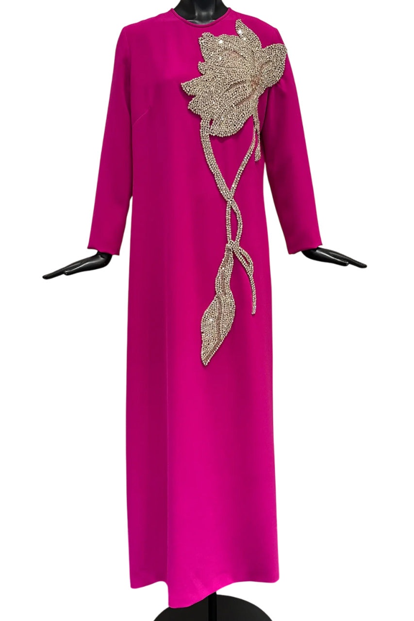 ELEA CREPE CRYSTAL GOWN - 2