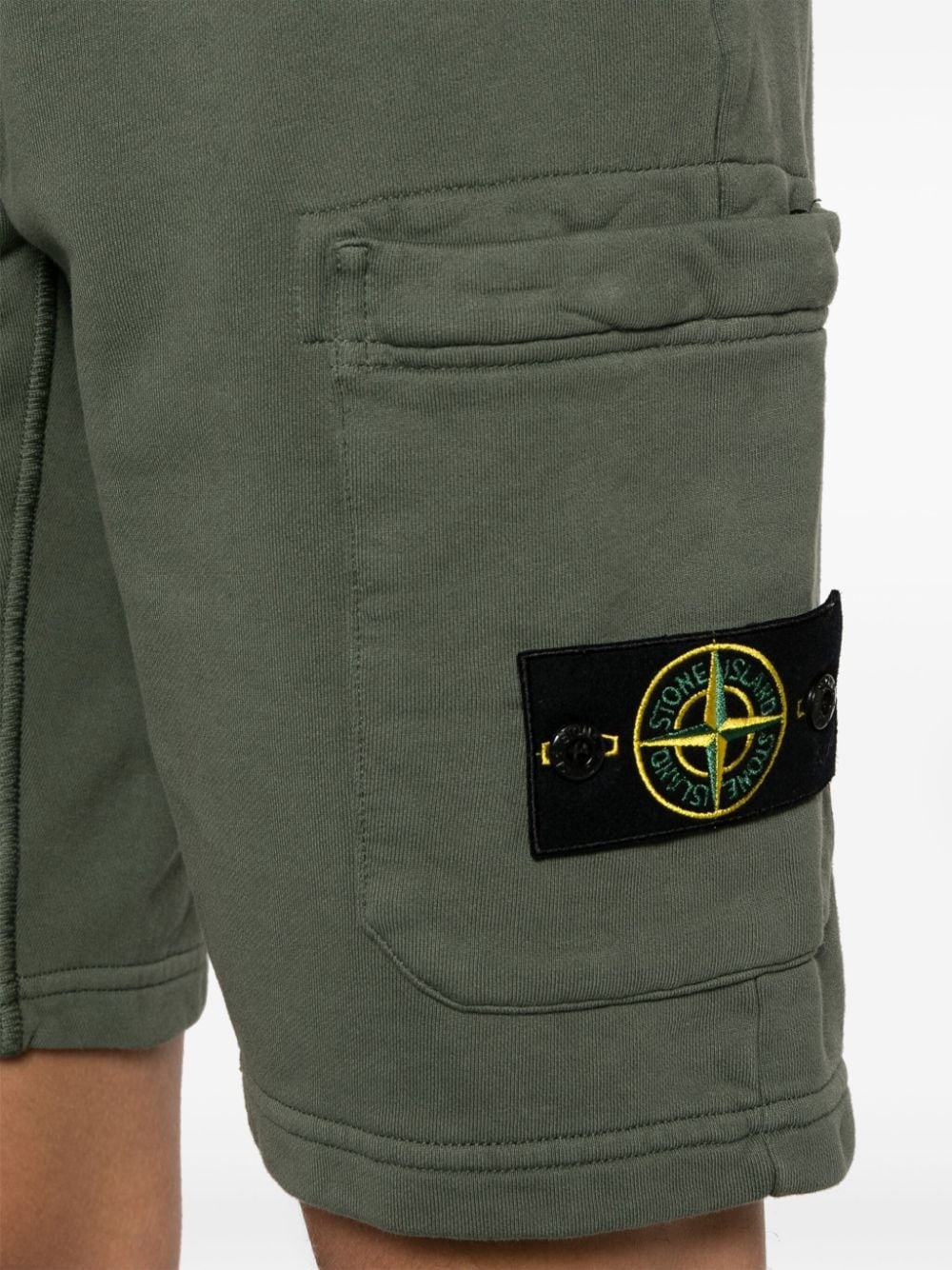 Compass-appliquÃ© cotton shorts - 5