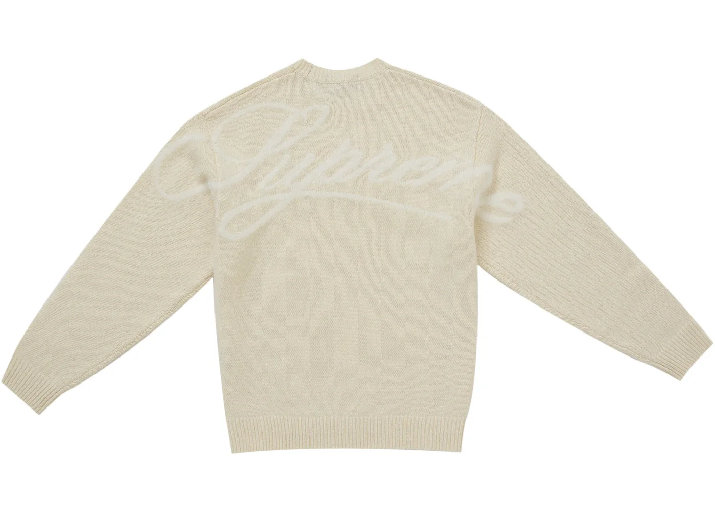 Supreme Angora Script Sweater Ivory - 1