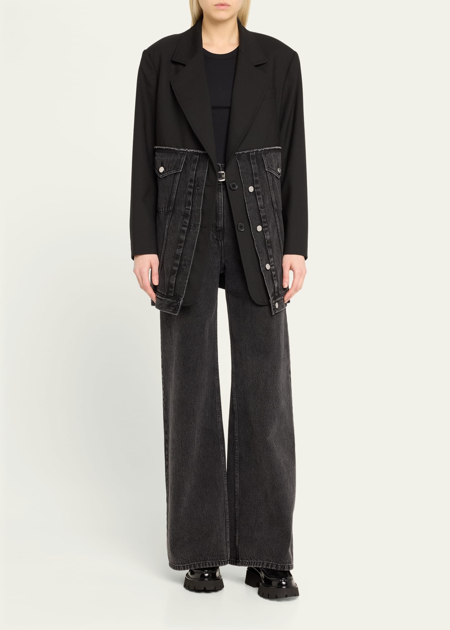 Belted Wide-Leg Jeans - 2