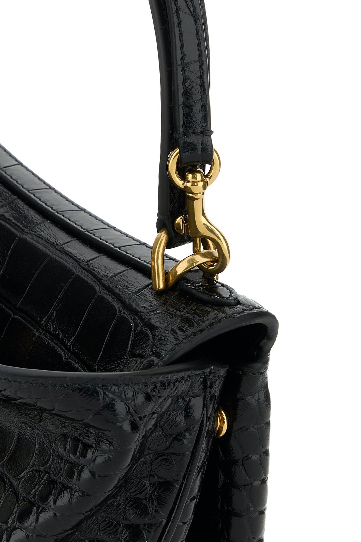 Black leather mini Rodeo handbag - 4