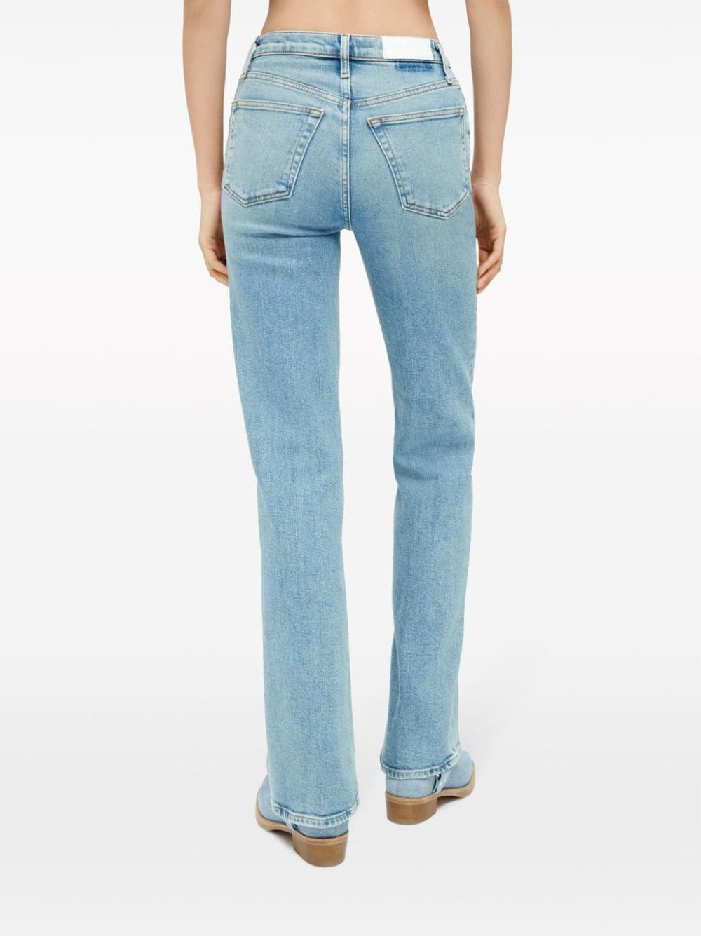 logo-patch straight-leg jeans - 3