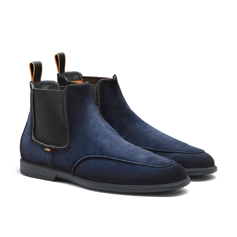 Men’s blue suede Chelsea boot 3