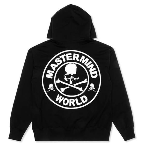 FLOCKED POPOVER SWEATSHIRT - BLACK - 2