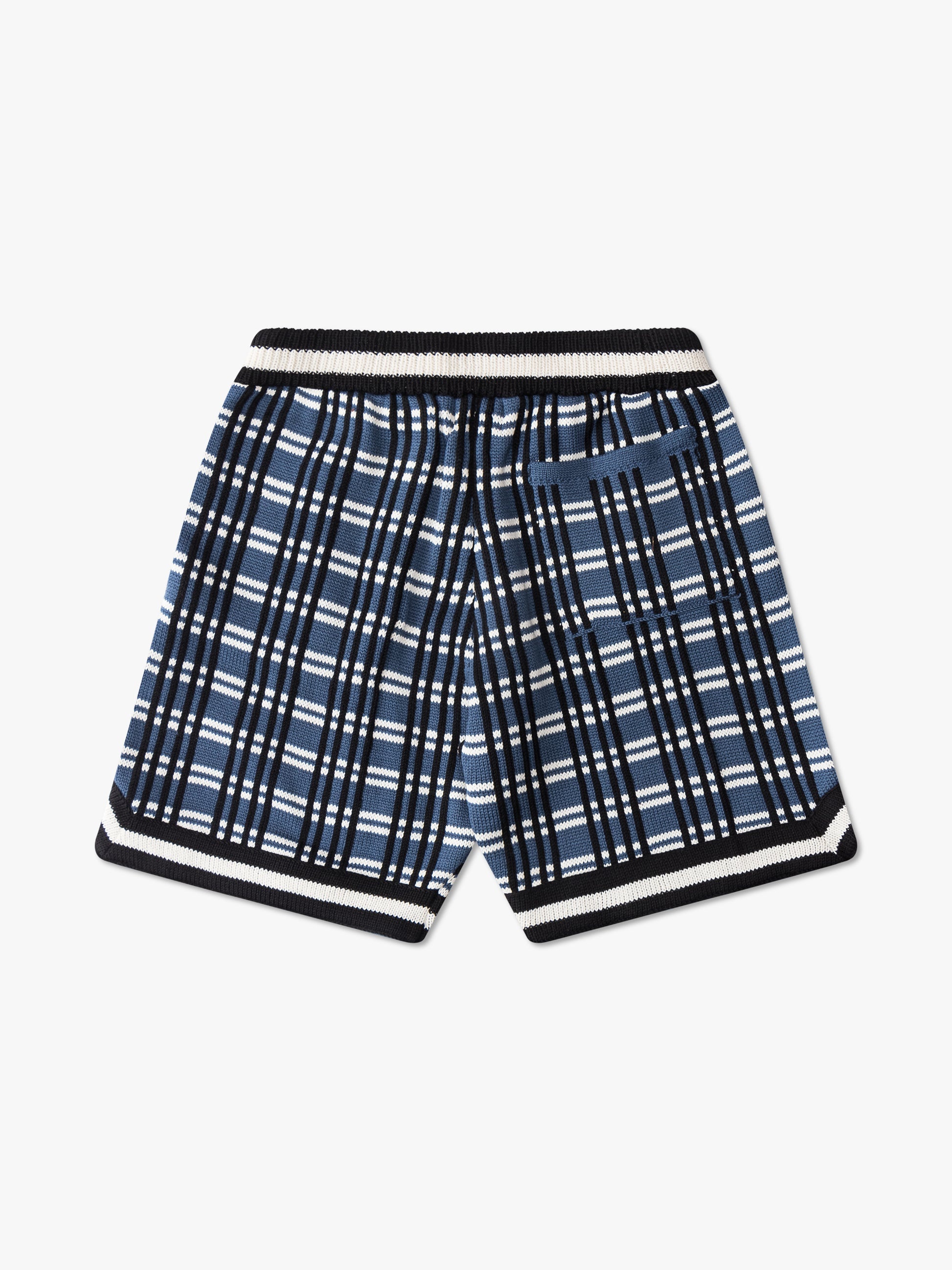 PLAID BASKETBALL KNIT SHORT - 2