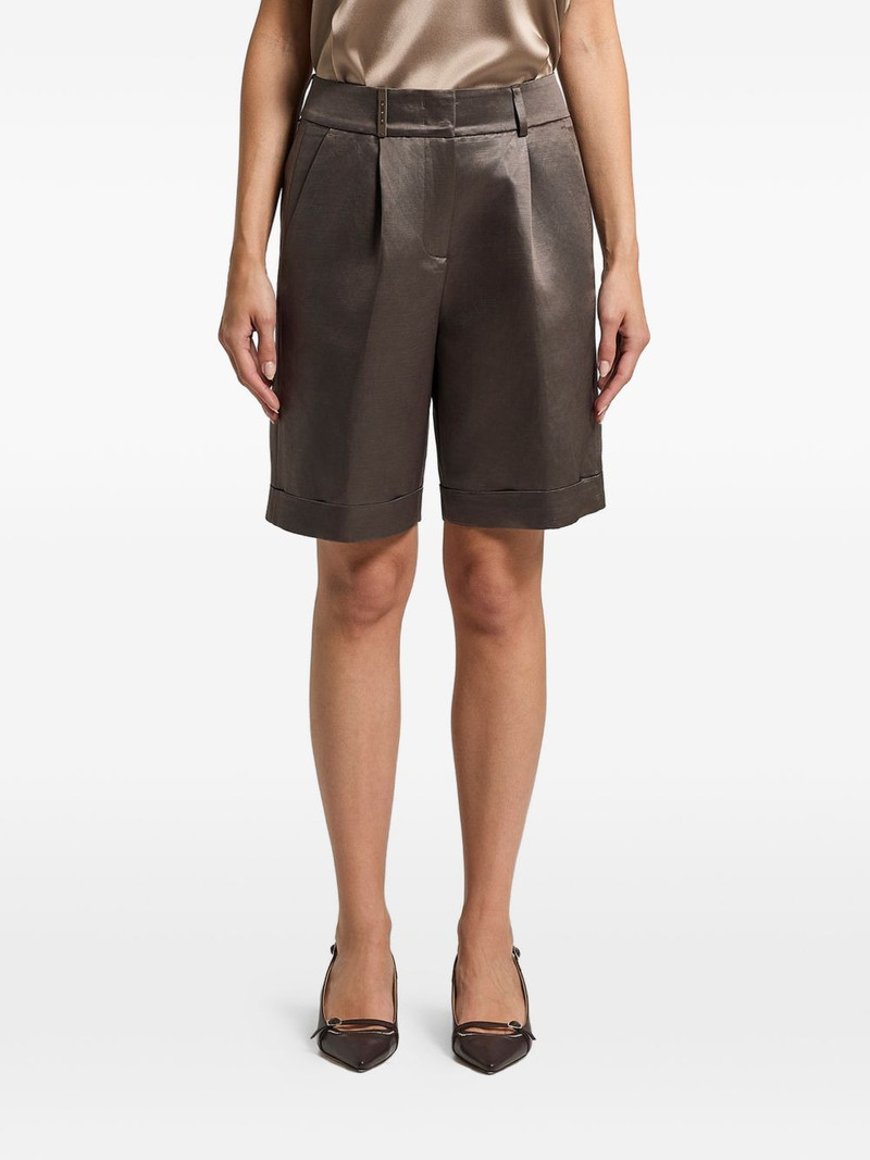 pleated turn-up shorts 1