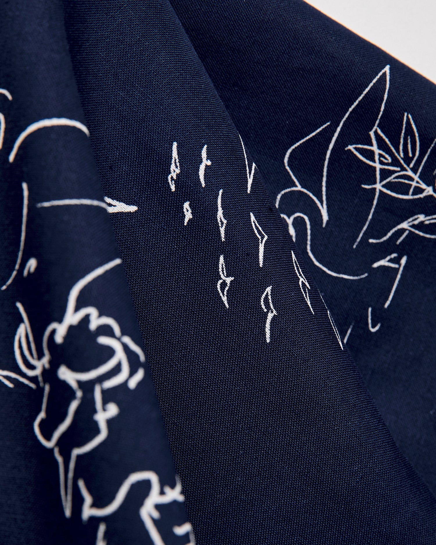 Engineered Garments Printed Bandana in Navy Zoo Animals