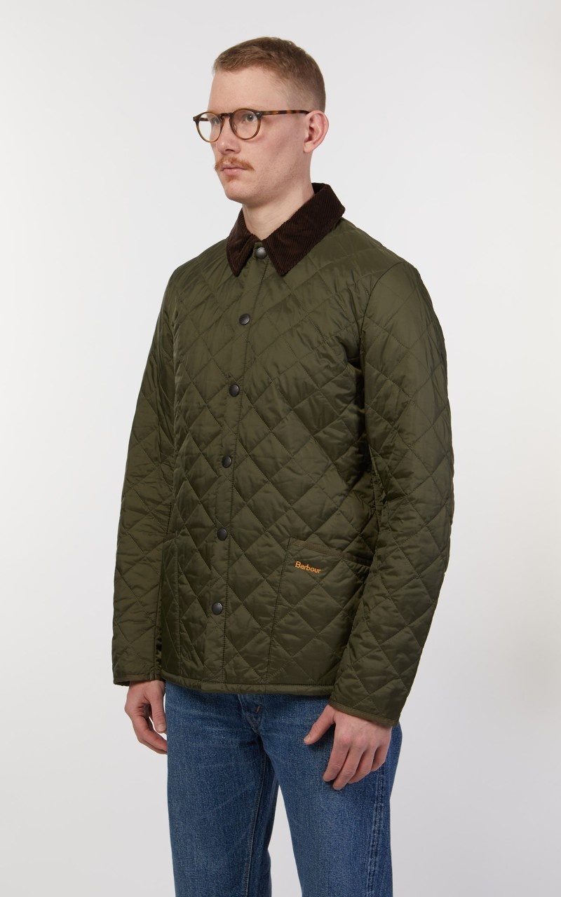 QUILTED JACKET HERITAGE LIDDESDALE OLIVE - 4