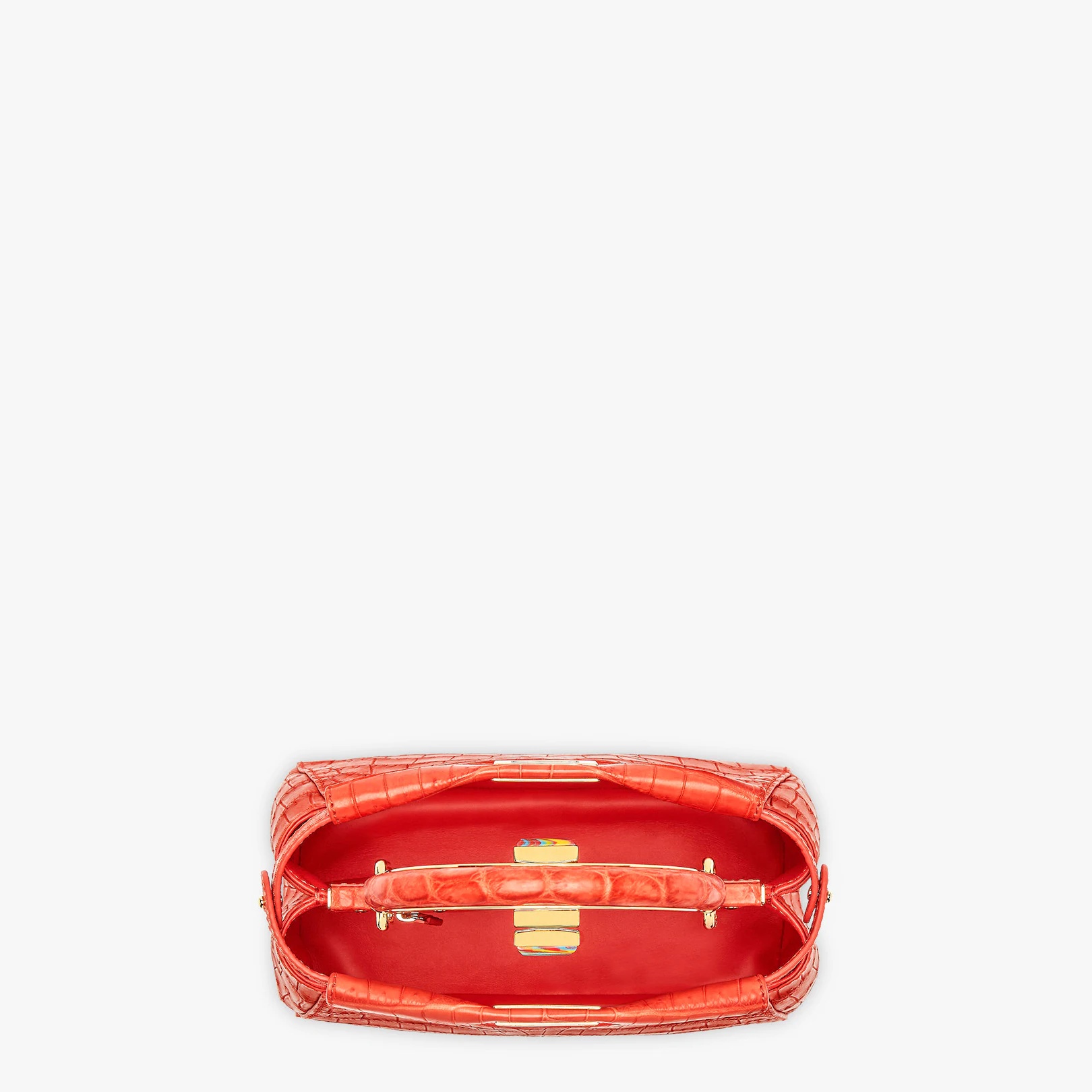 Red crocodile leather bag - 4