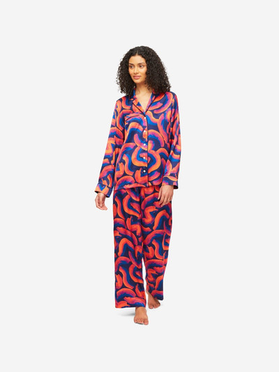 Derek Rose Women's Pyjamas Brindisi 82 Silk Satin Multi outlook