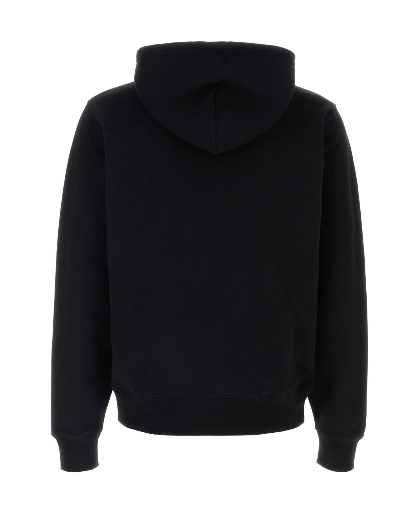 Black Cotton Sweatshirt - 2