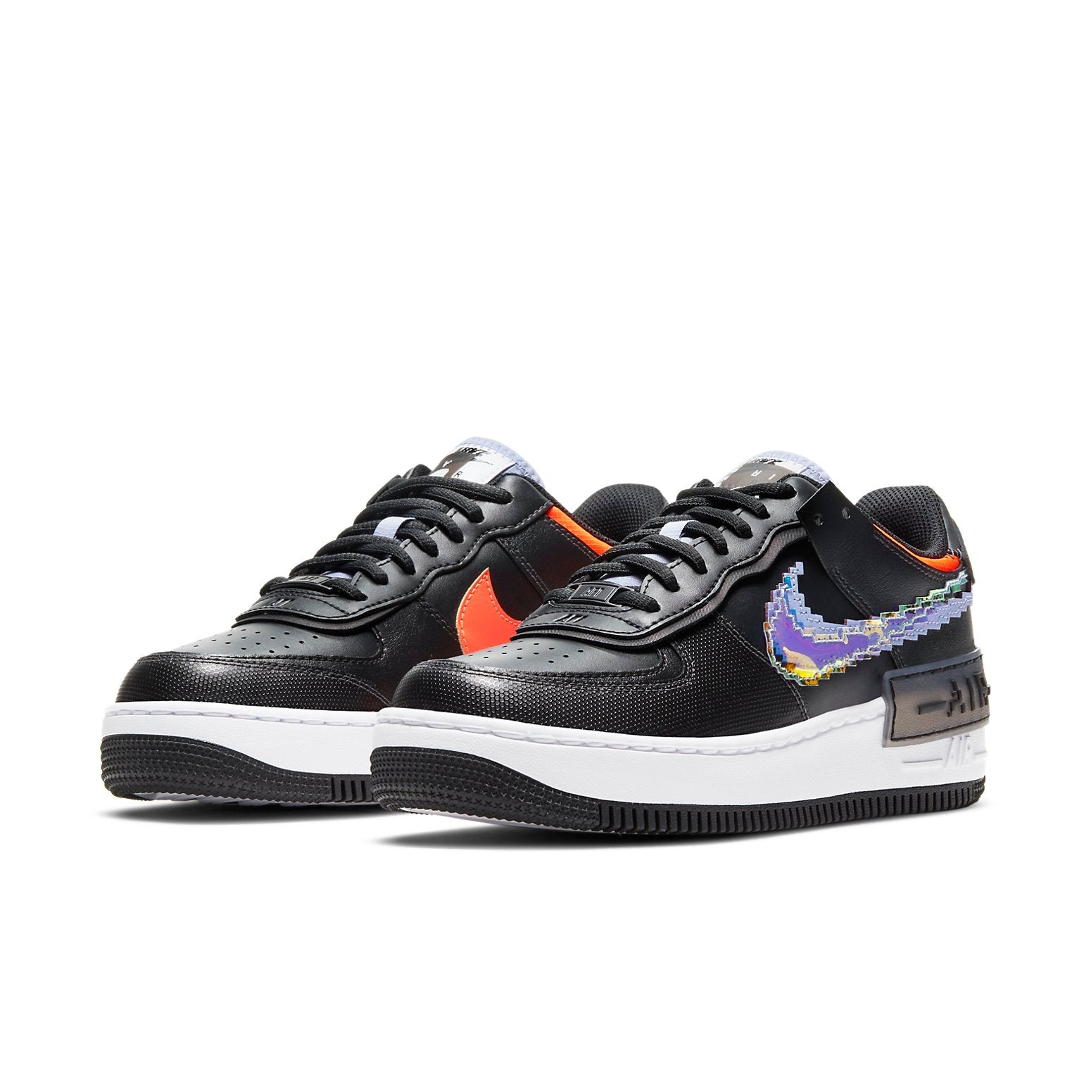 (WMNS) Nike Air Force 1 Shadow SE 'Pixel Swoosh - Off Noir' CV8480-001 - 3