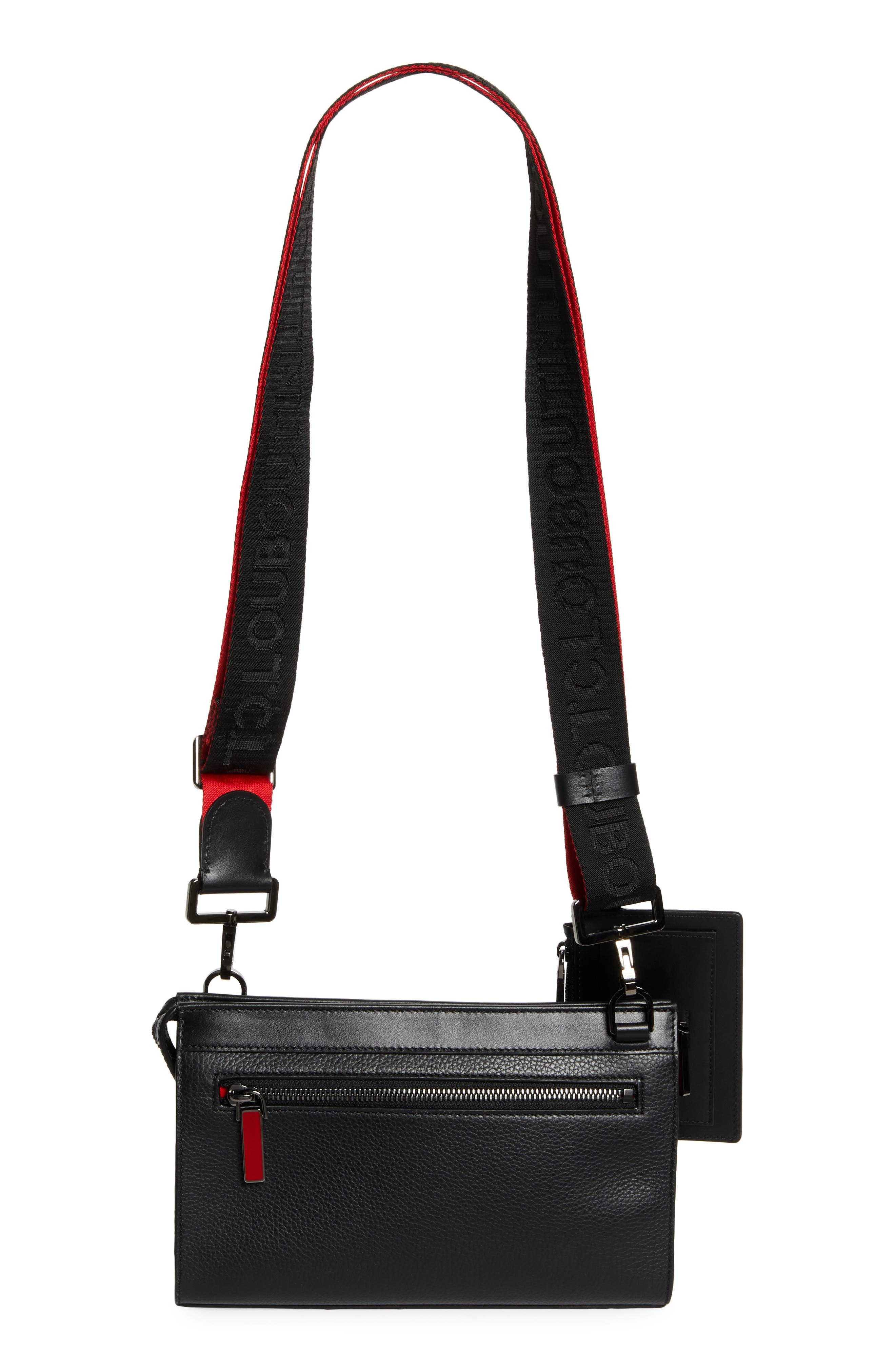 Christian Louboutin Funky Stud Empire Leather Crossbody Bag in Black/Gun Metal at Nordstrom - 2