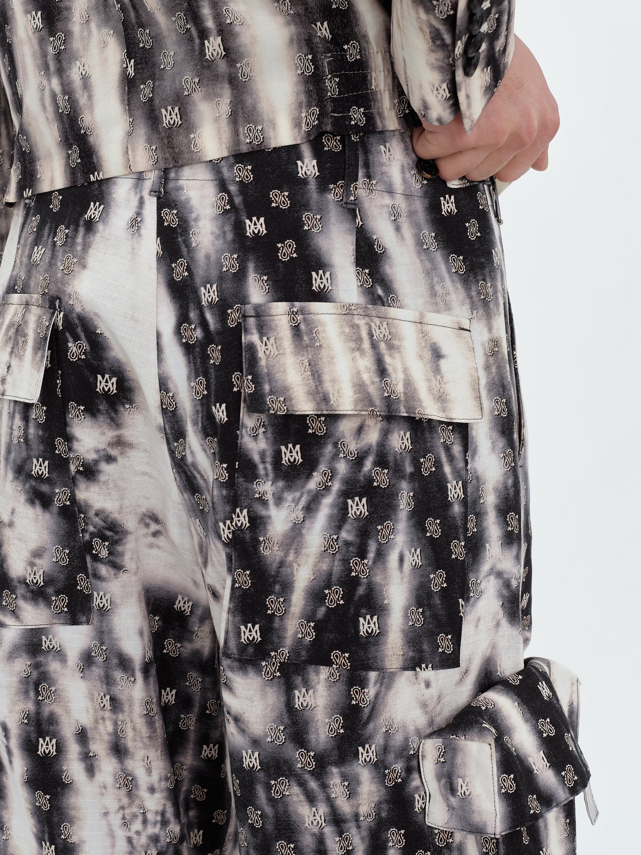 BLEACHED MA PAISLEY UTIL PANT - 9