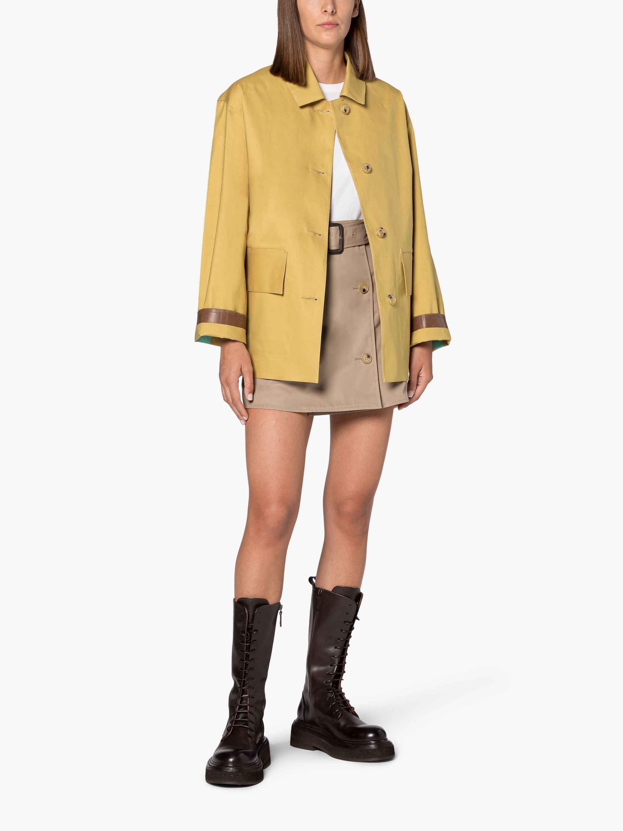 ZINNIA BURNISH GOLD BONDED COTTON JACKET - 1