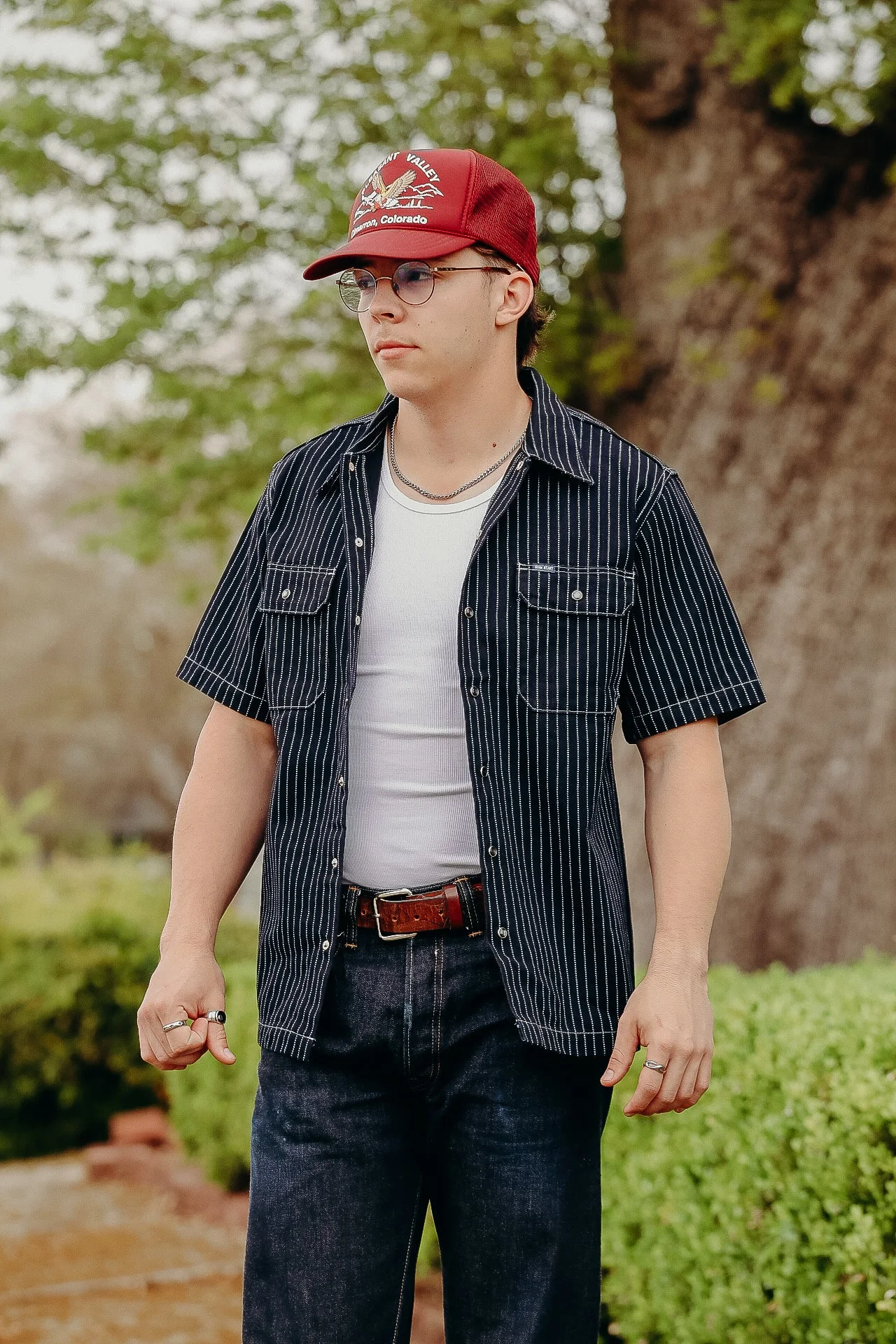 10OZ WABASH SHORT SLEEVED MECHANIC SHIRT - INDIGO IHSH-416-IND - 1