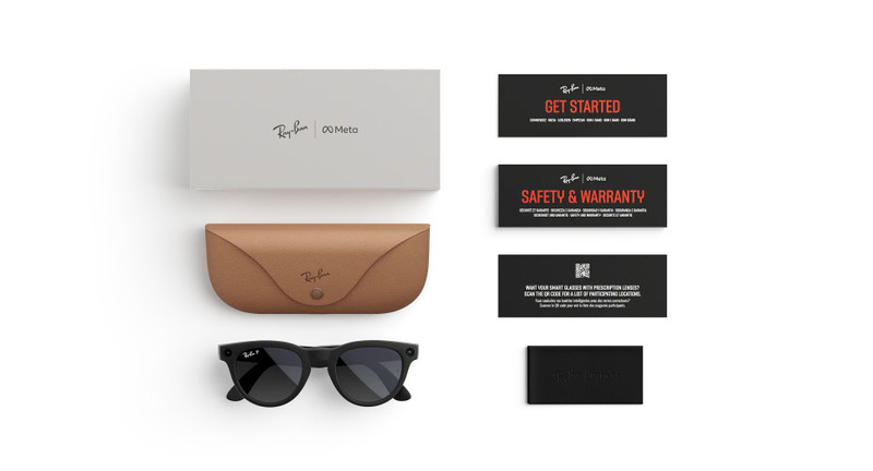 Ray-Ban Meta Headliner (Gen 2) Matte Black Polar Gradient Graphite Lenses 5