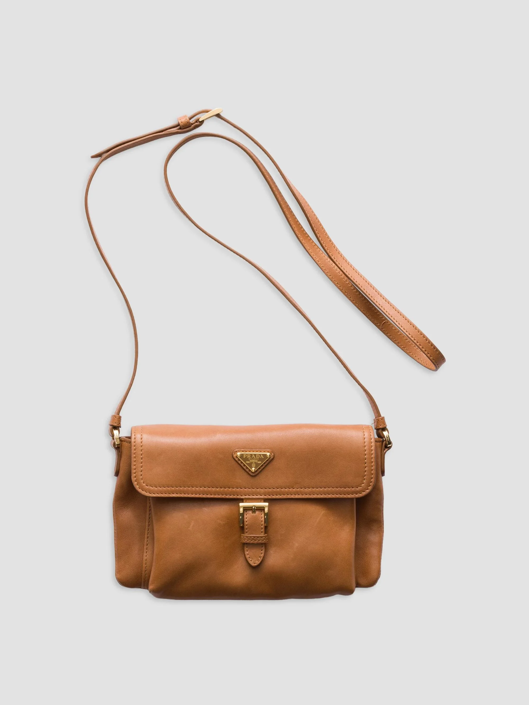 Women's Nappa Leather Smartphone Holder - Brown - 1