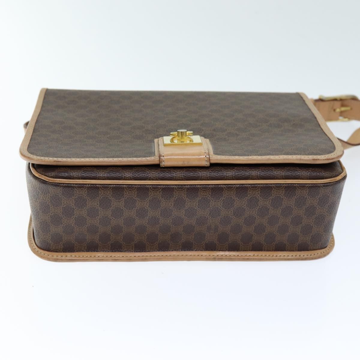 CELINE Macadam Canvas Shoulder Bag Pvc Brown - 9