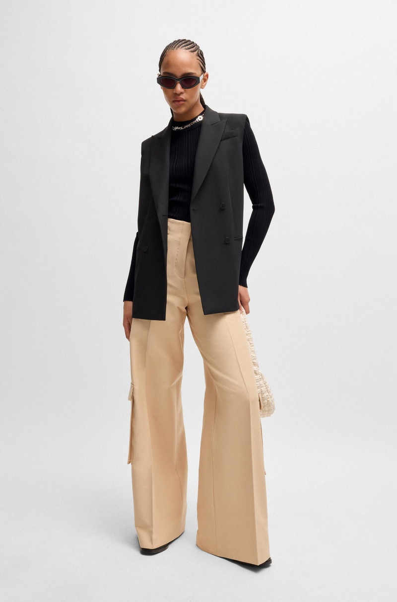 HUGO SLIM-FIT SWEATER WITH IRREGULAR RIBBED STRUCTURE outlook