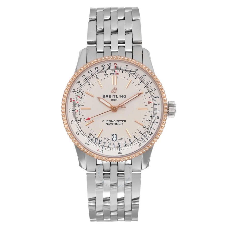 Pre-owned Breitling Navitimer Automatic Chronometer Silver Dial Men's Watch U17325211G1A1 - 1