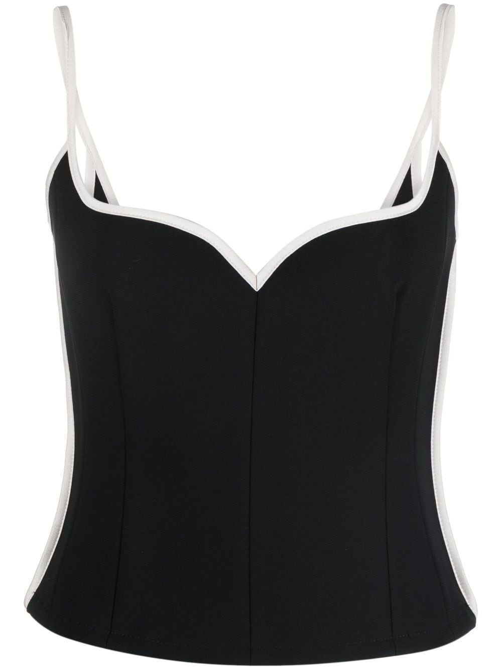 Heart contrast-trim singlet top - 1