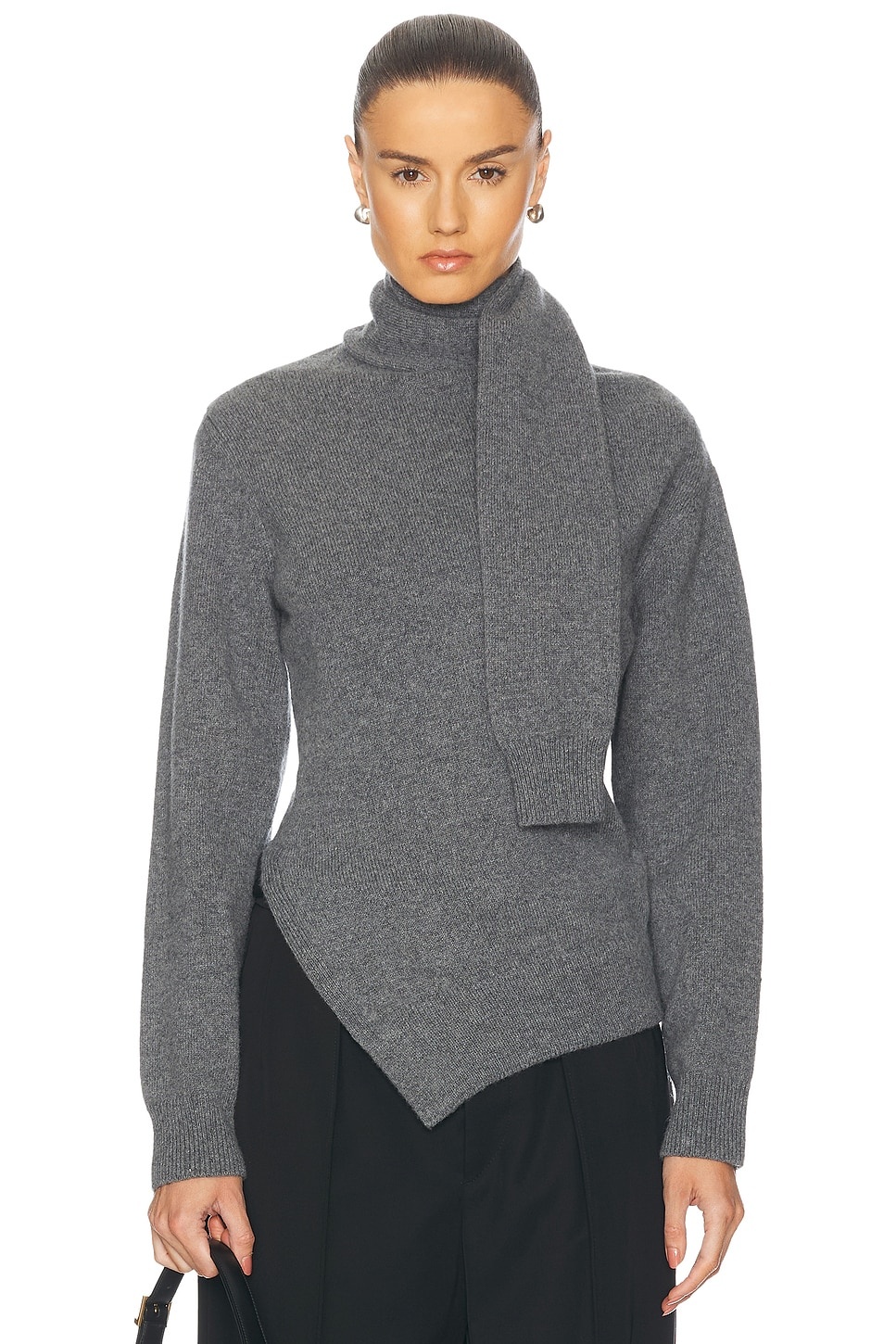 Twisted Scarf Sweater - 1