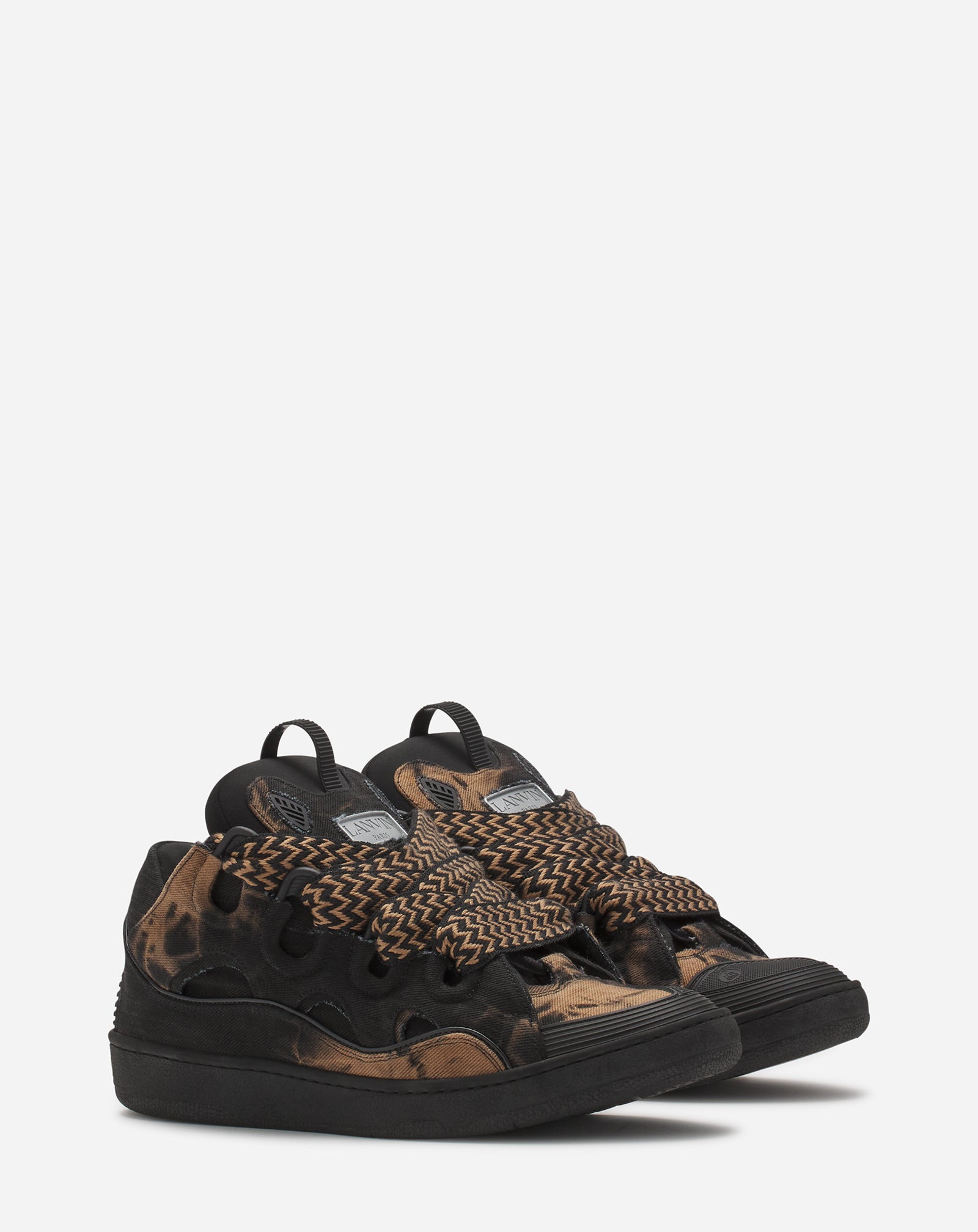 CURB WASHED DENIM SNEAKERS - 2