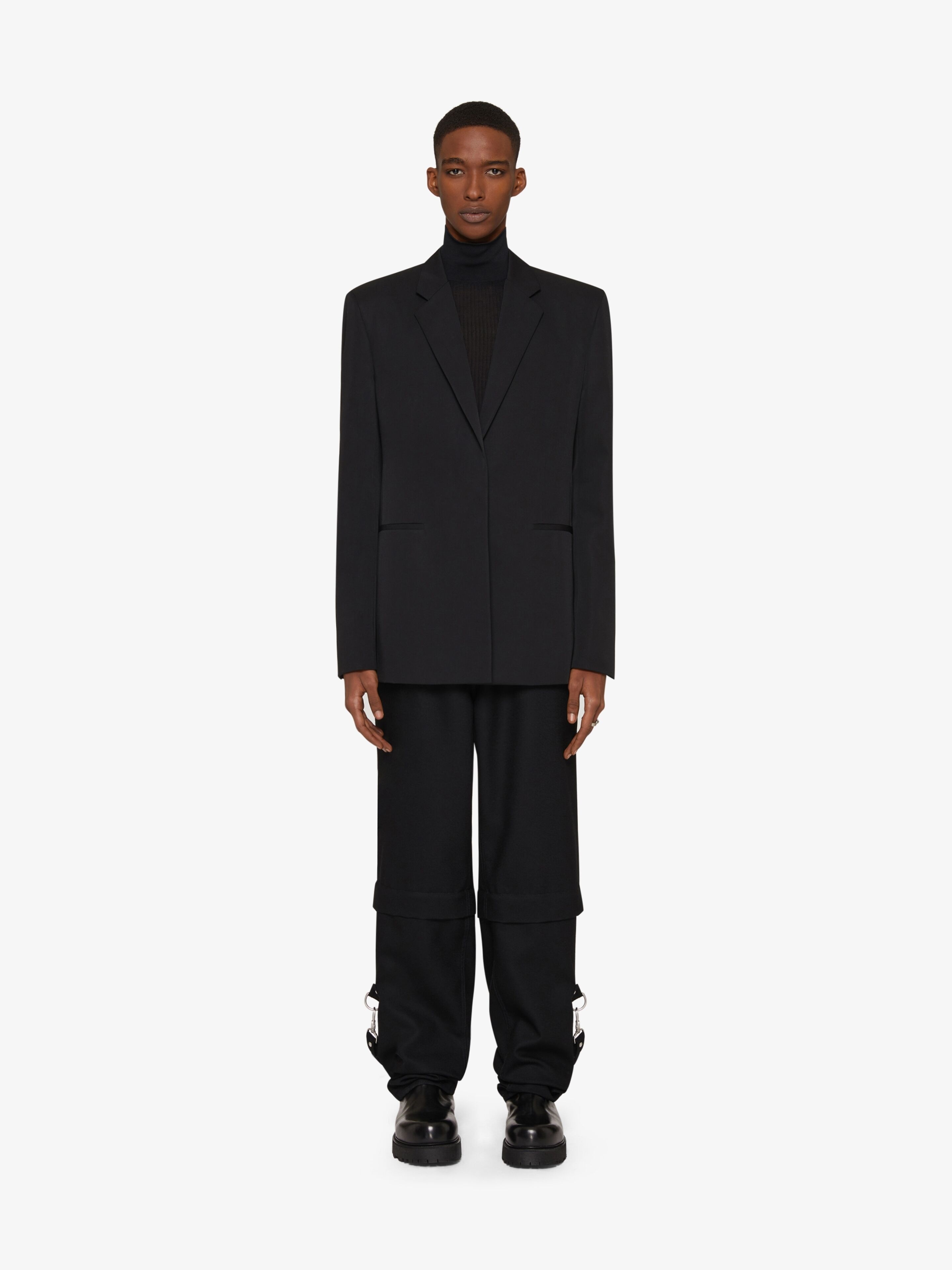 TWO IN ONE DETACHABLE PANTS IN WOOL WITH SUSPENDERS - 2