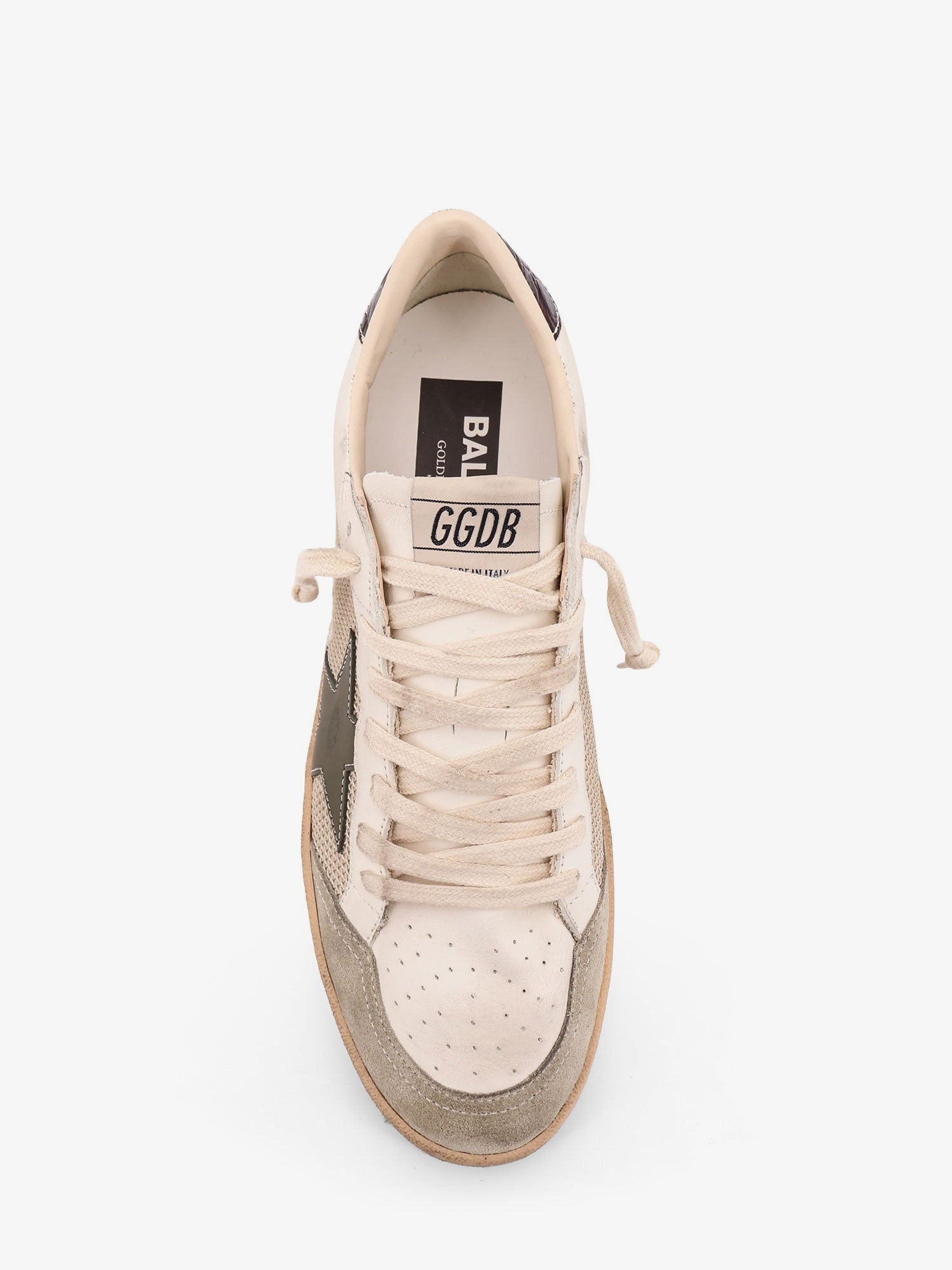 Golden Goose Deluxe Brand Ball Star Double Quarter Low-Top Leather Sneakers With Used Effect - 5
