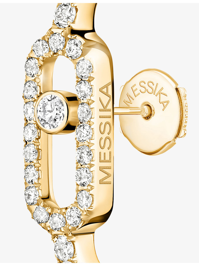 Move Uno Pave 18ct Gold And 0.19ct Diamond Single Earring 3