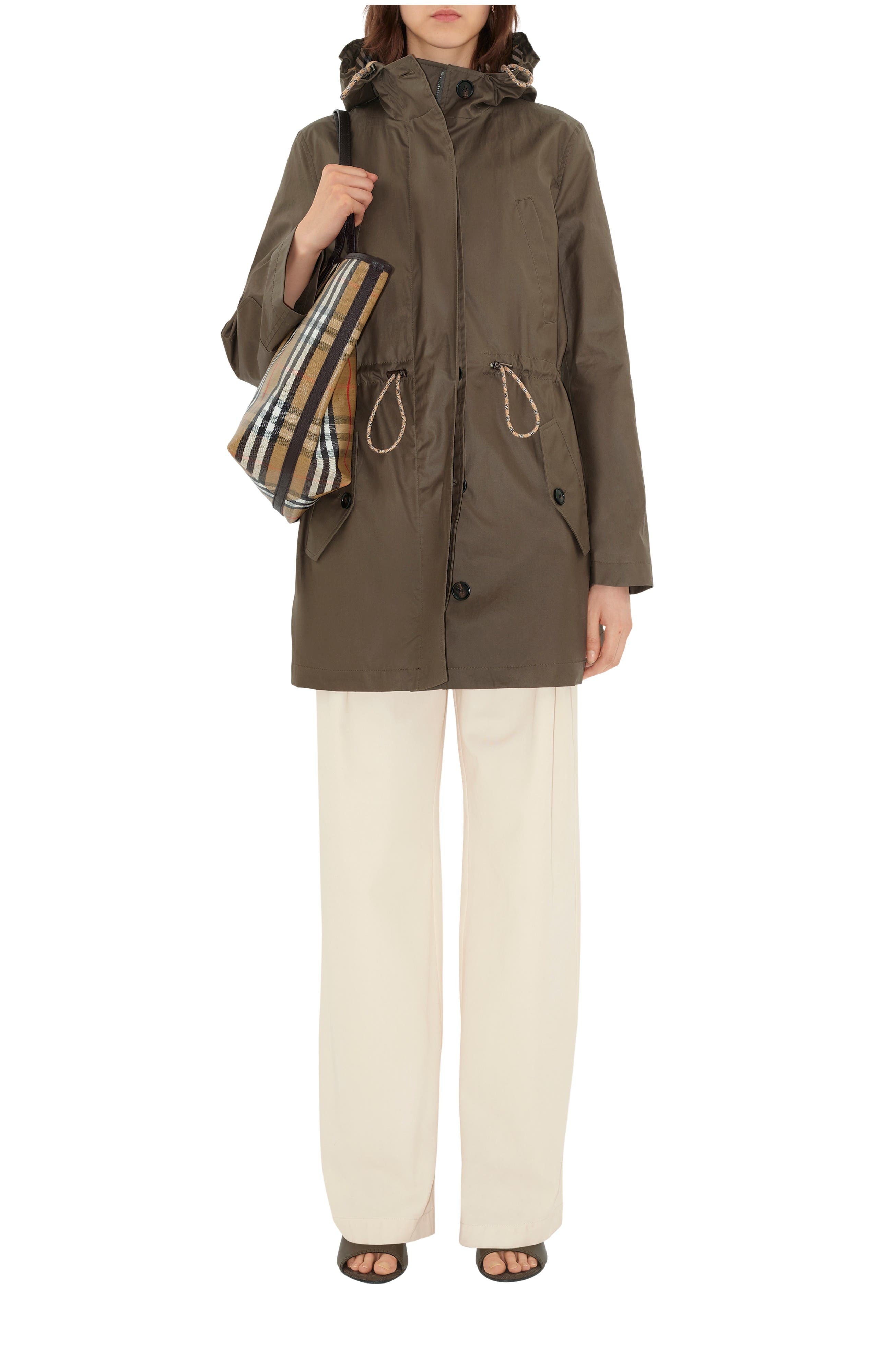 burberry Coated Gabardine Parka in Military at Nordstrom - 1