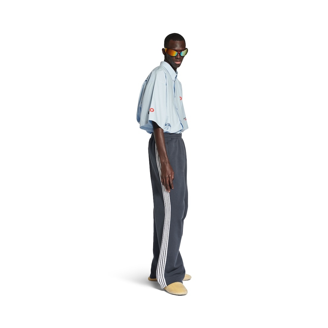 Men's Loop Sports Icon Baggy Sweatpants in Navy/white - 3