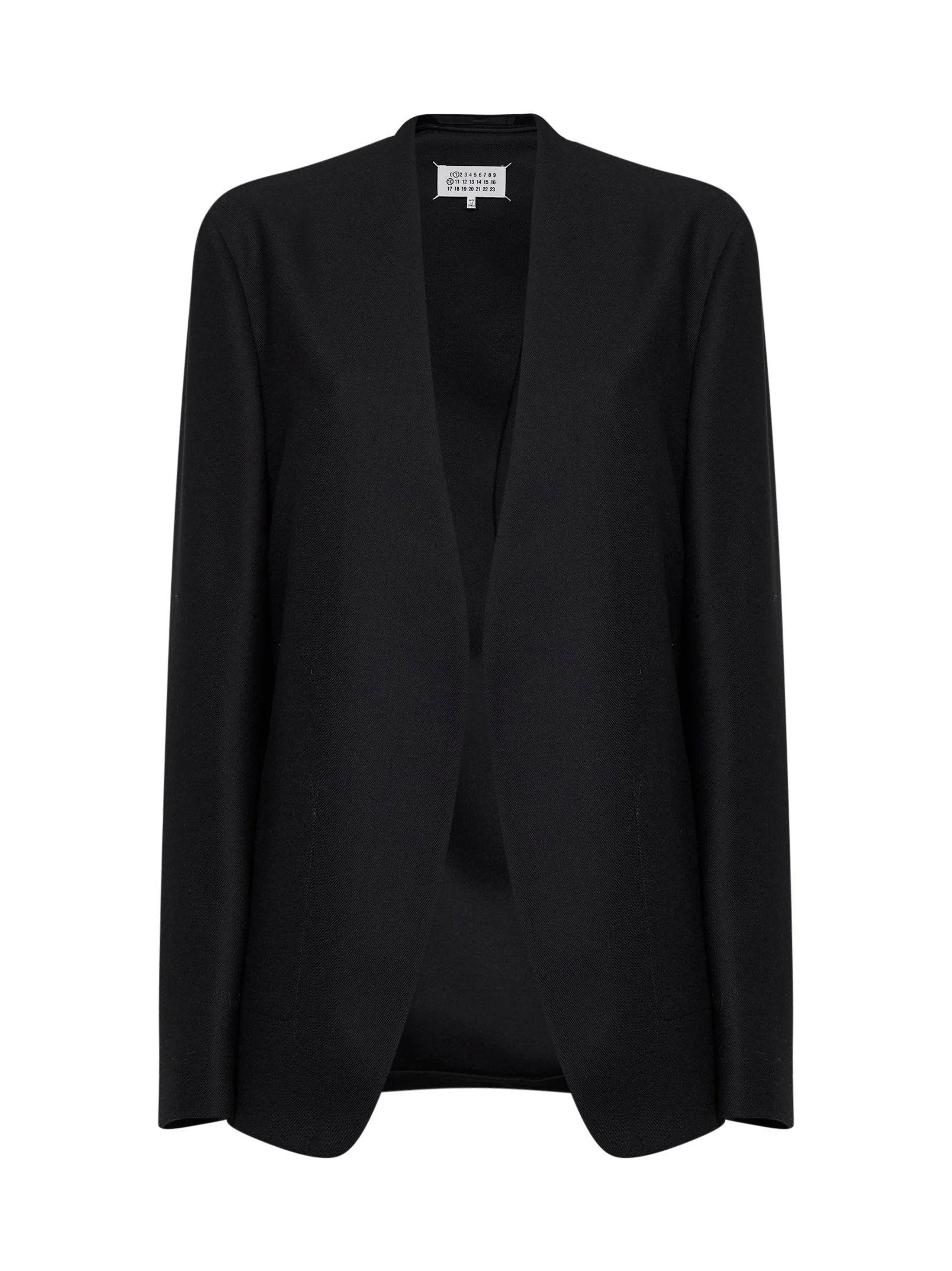 Black virgin wool minimal jacket - 1