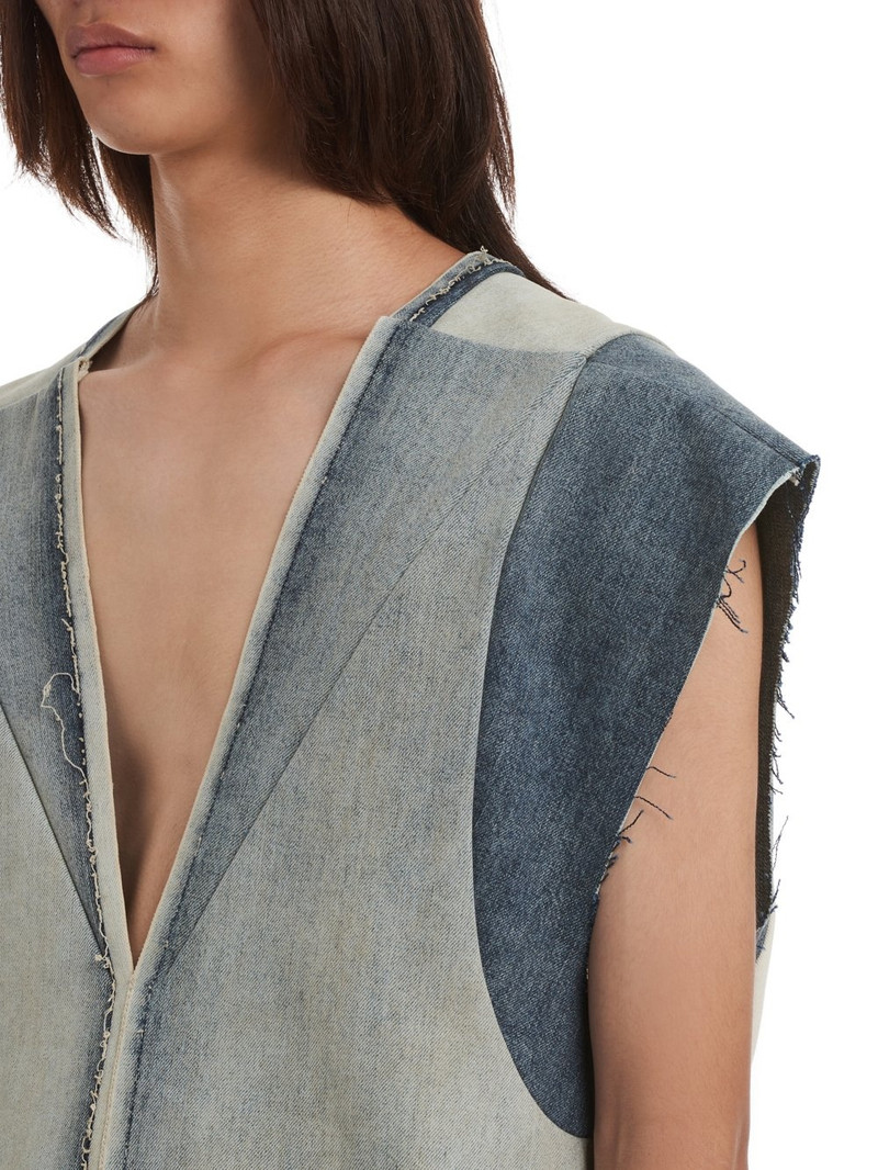 V-neck patchwork vest 4