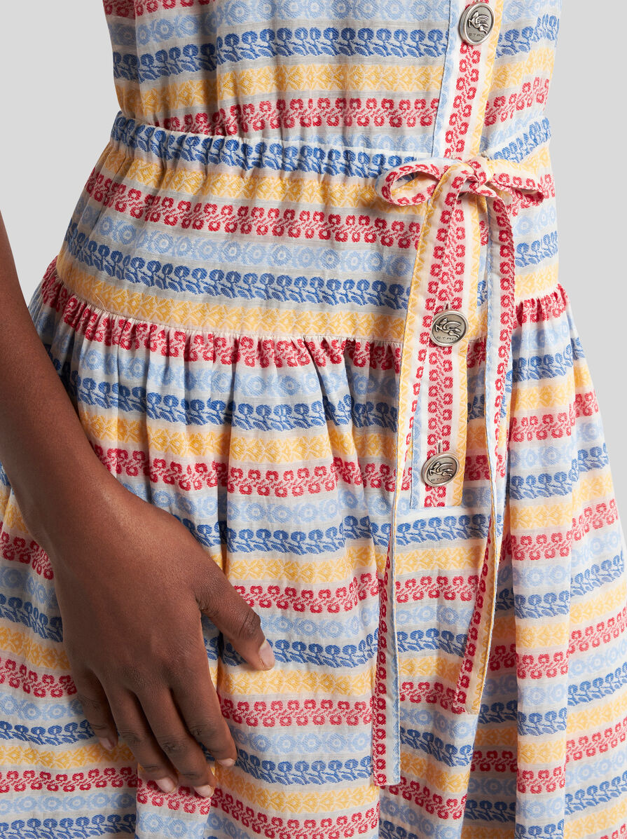 LONG STRIPED JACQUARD DRESS - 2